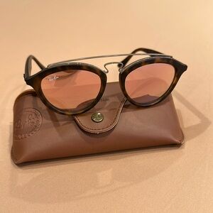 Ray Ban Sunglasses Mirror Lens Tortoise Frame Basically New